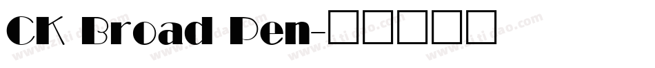 CK Broad Pen字体转换